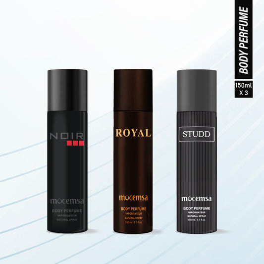 Body Perfume Gift Pack (Noir, Royal, Studd)