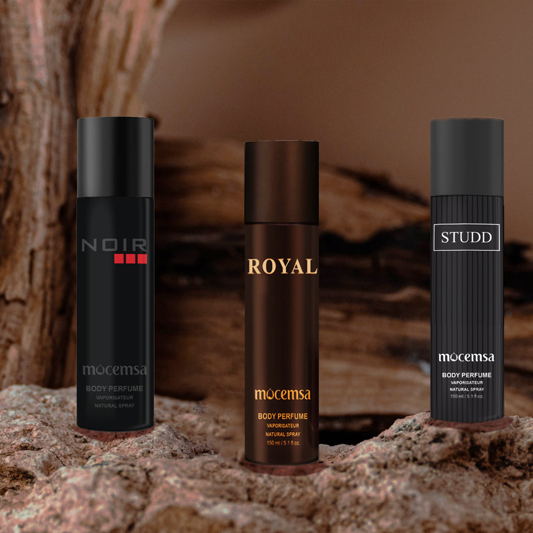 Body Perfume Gift Pack (Noir, Royal, Studd)