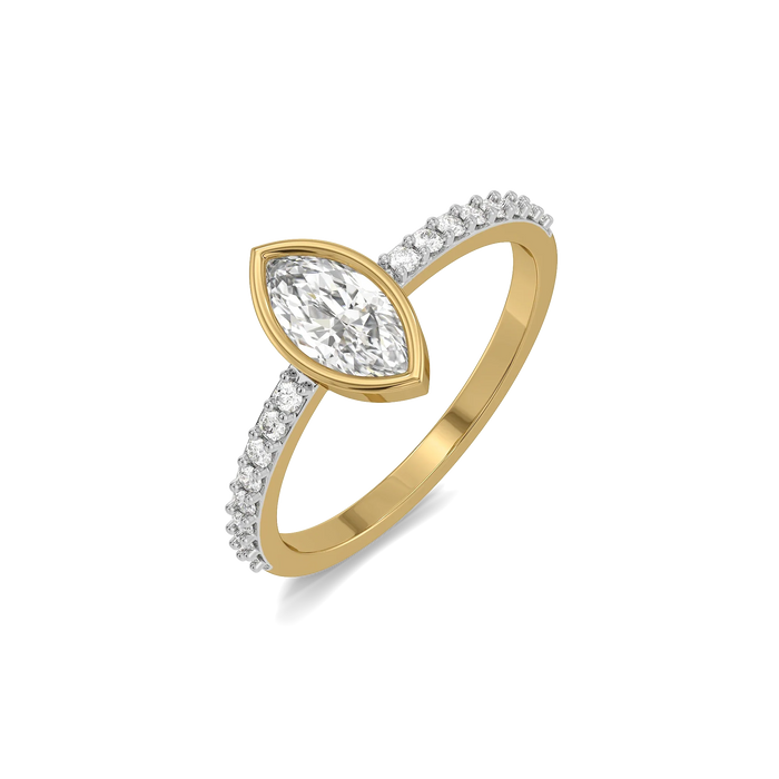 Linea Marquise Ring – 0.68 ct Lab-Grown Diamond, 14K Gold