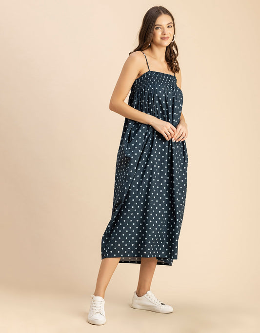 Boho Printed Cotton A-Line Dress - Bohemian Fashion