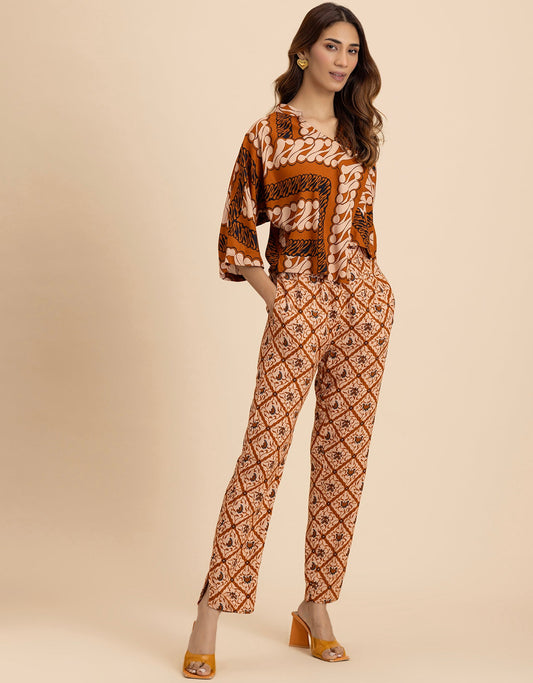 2 Pcs Summer Casuals Co-Ord Set For Women