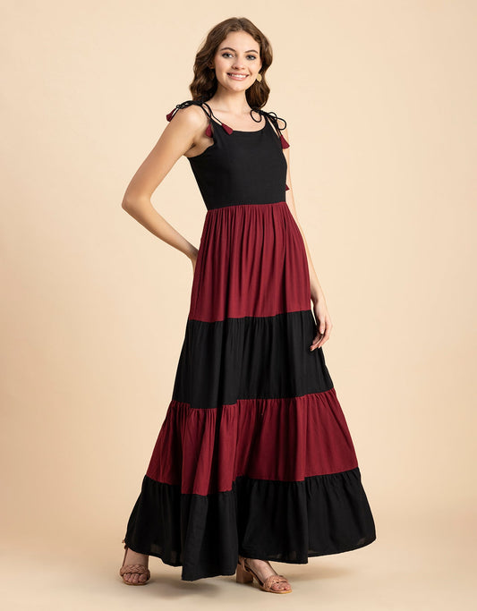 Printed Tiered Maxi Dress, Vacation