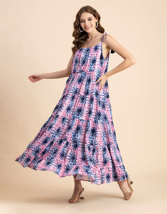 Tiered Tie Dye Dress
