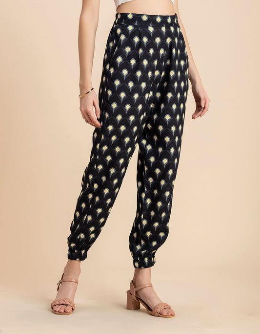 Printed Boho Pajama Pants, Cotton