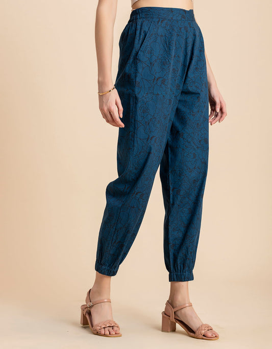 Printed Boho Pajama Pants, Cotton
