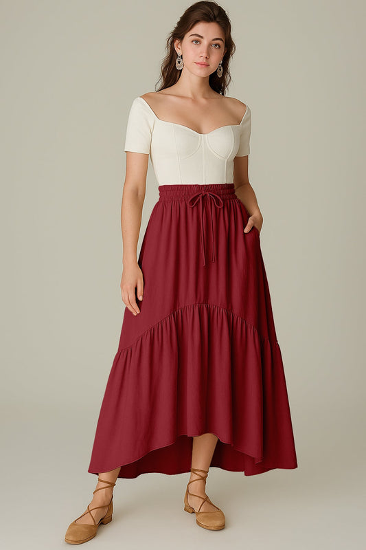 Rayon Renaissance Style Skirt Pockets Casual & Costume Ready