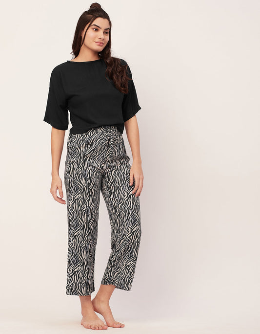 2 Pc Night Suit, Capri Pants
