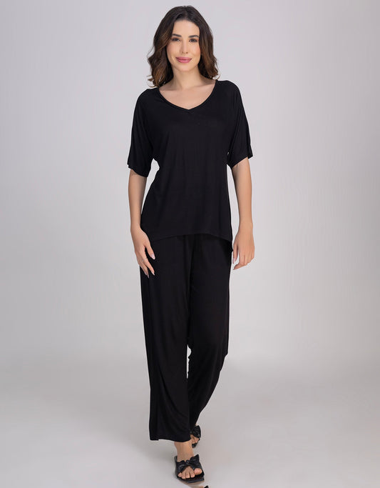 Moomaya 2-Piece Jersey Nightwear Set, Soft & Breathable Lounge Suit