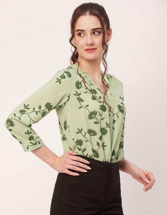 Printed Long Sleeve Top