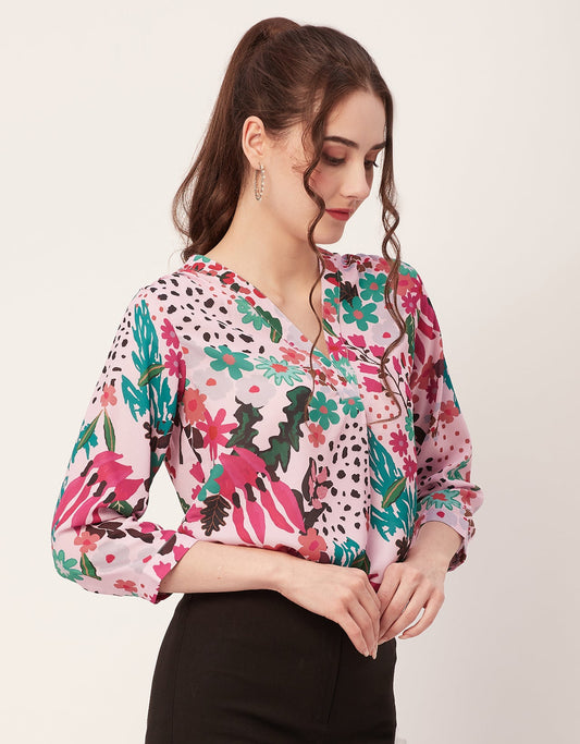 Printed Long Sleeve Top