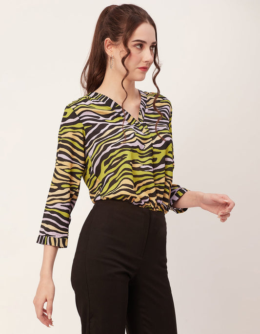 Printed Long Sleeve Top