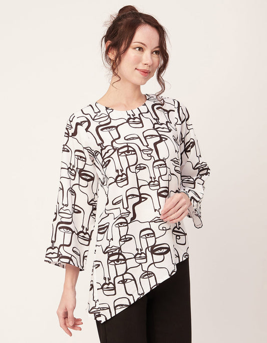 Asymmetric Long Sleeve Top