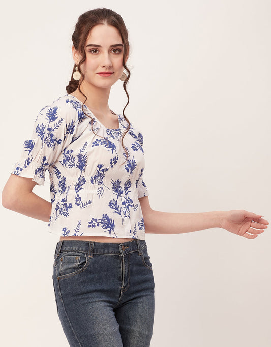 Cinched Waist Retro Top