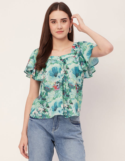 Sweetheart Neck Flutter