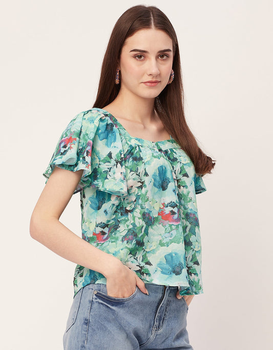 Sweetheart Neck Flutter