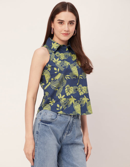 Sleeveless Cotton Shirt