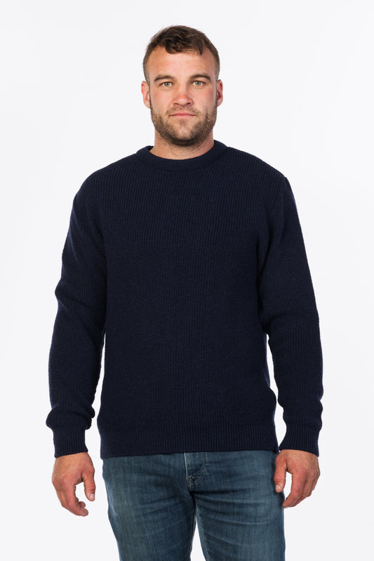 Backyard 100% NZ wool fisherman's-rib jersey - Klothing NZ