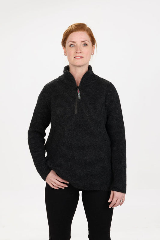Premium possum-merino half-zip jersey - Klothing NZ