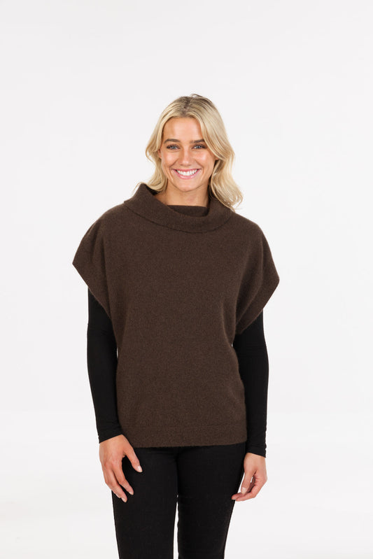 Women's possum-merino cowl-neck tunic - Klothing NZ