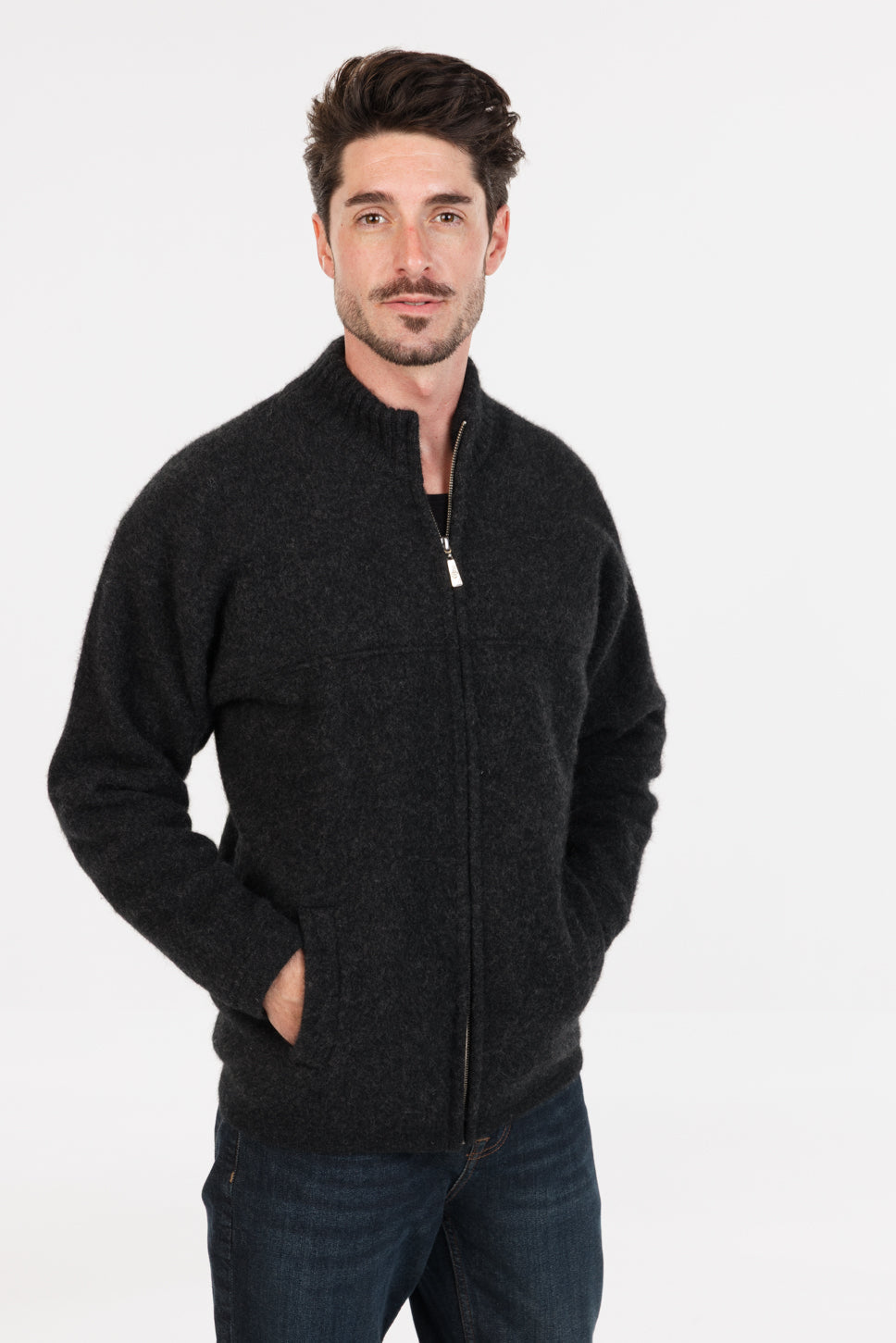 Felted Zip Jacket with Pockets