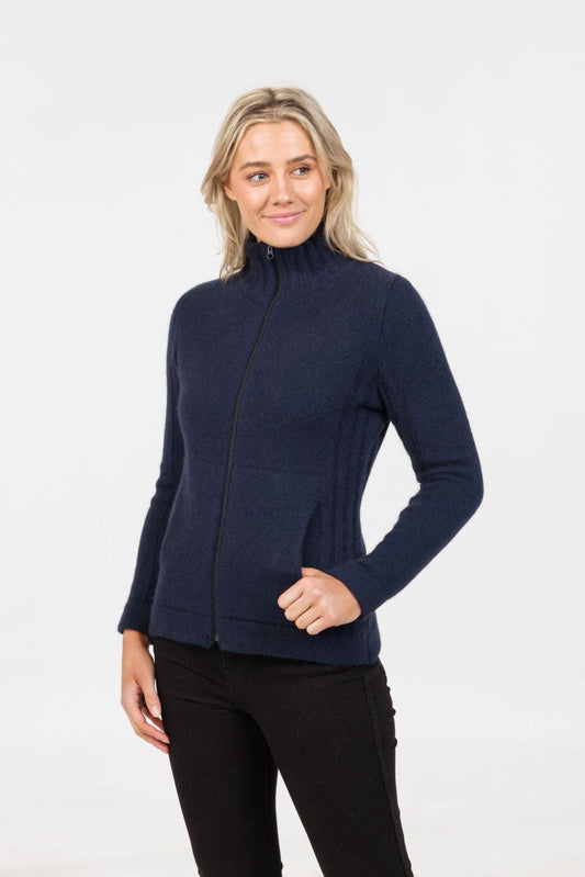 Women's possum-merino full-zip winter jacket - Klothing NZ