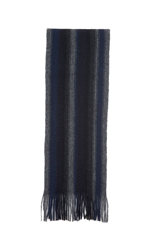 Possum-merino striped scarf - Klothing NZ