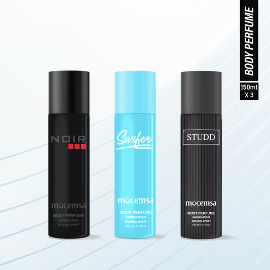 Body Perfume Gift Pack (Noir, Surfer, Studd)