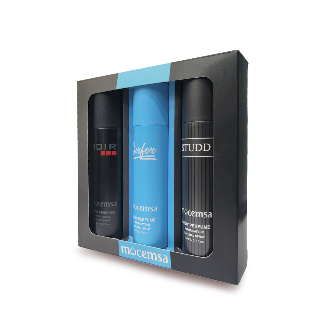 Body Perfume Gift Pack (Noir, Surfer, Studd)