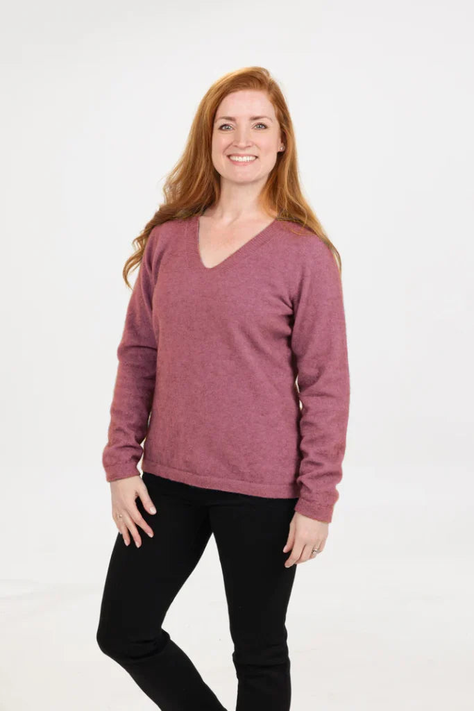 Vee Neck Plain Sweater