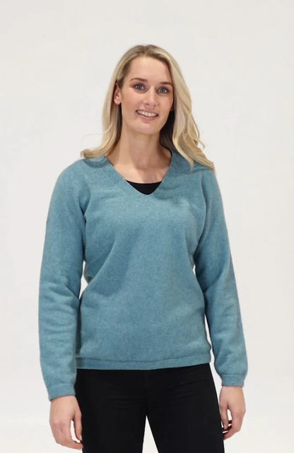 Vee Neck Plain Sweater