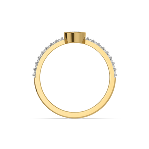 Linea Marquise Ring – 0.68 ct lab grown diamond ring in 14K yellow gold, view 3 – view 3