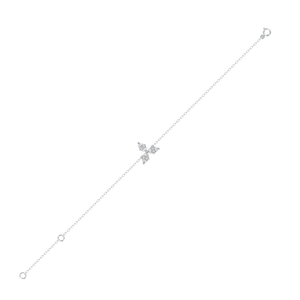 Flora Trio Leaf Bracelet – 0.58 ct lab grown diamond bracelet in 14K yellow gold, view 3 – view 3