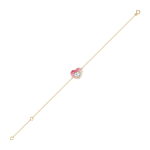 Amour Rosé Bracelet – 0.59 ct lab grown diamond bracelet in 14K yellow gold, view 3 – view 3