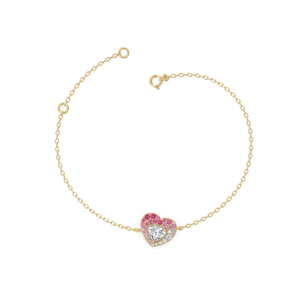 Amour Rosé Bracelet – 0.59 ct lab grown diamond bracelet in 14K yellow gold, view 2 – view 2