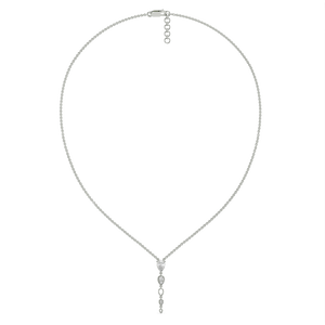 Solis Pear Drop Necklace – 0.63 ct lab grown diamond necklace in 14K yellow gold, view 3 – view 3