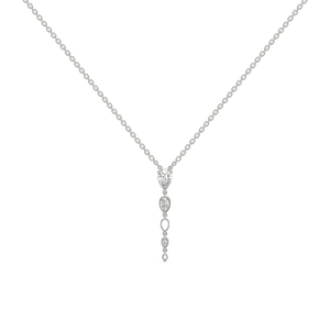 Solis Pear Drop Necklace – 0.63 ct lab grown diamond necklace in 14K yellow gold – view 1