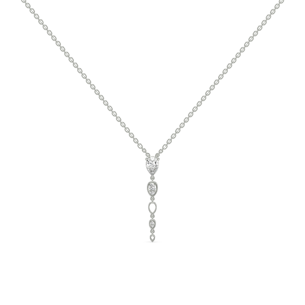 Solis Pear Drop Necklace – 0.63 ct Lab-Grown Diamond, 14K Gold