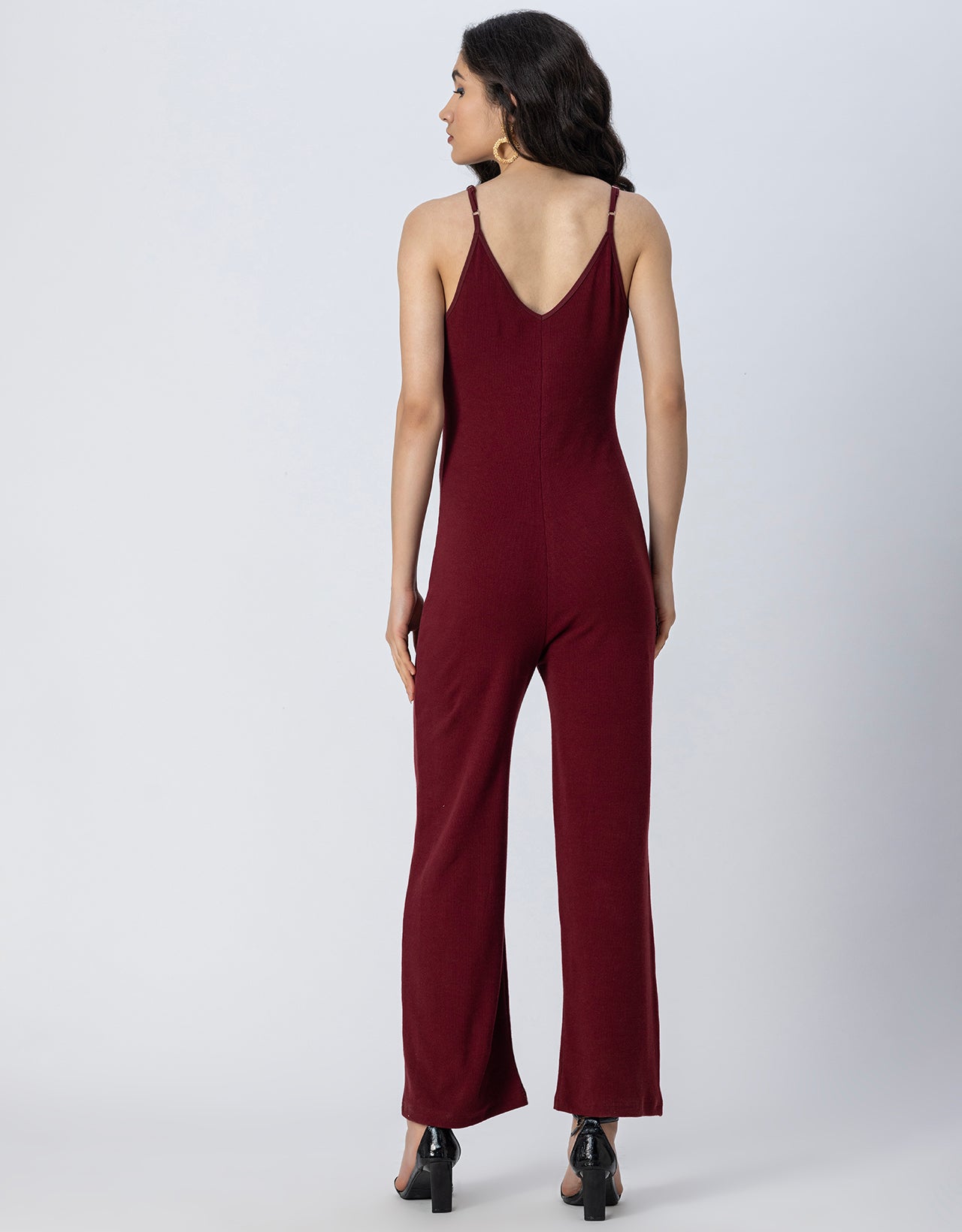 Knitted Wide Leg Jumpsuit For Women