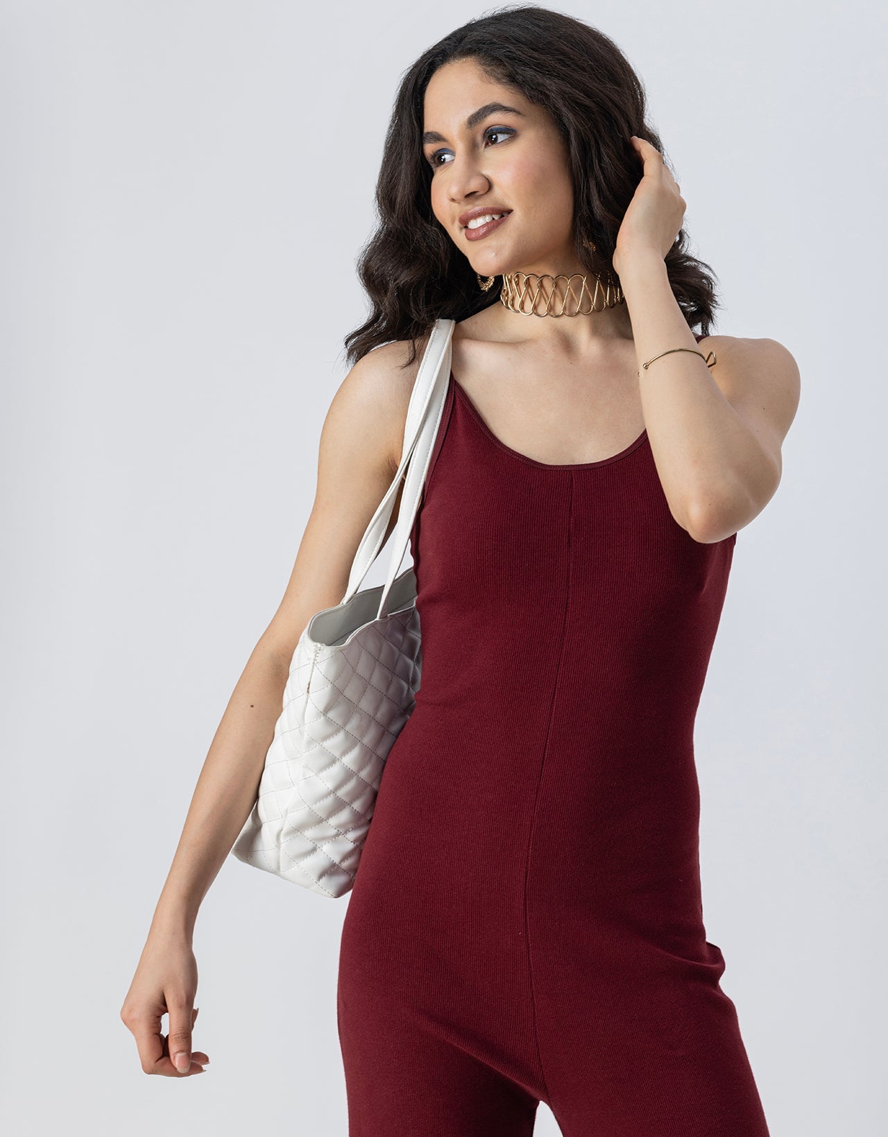 Knitted Wide Leg Jumpsuit For Women