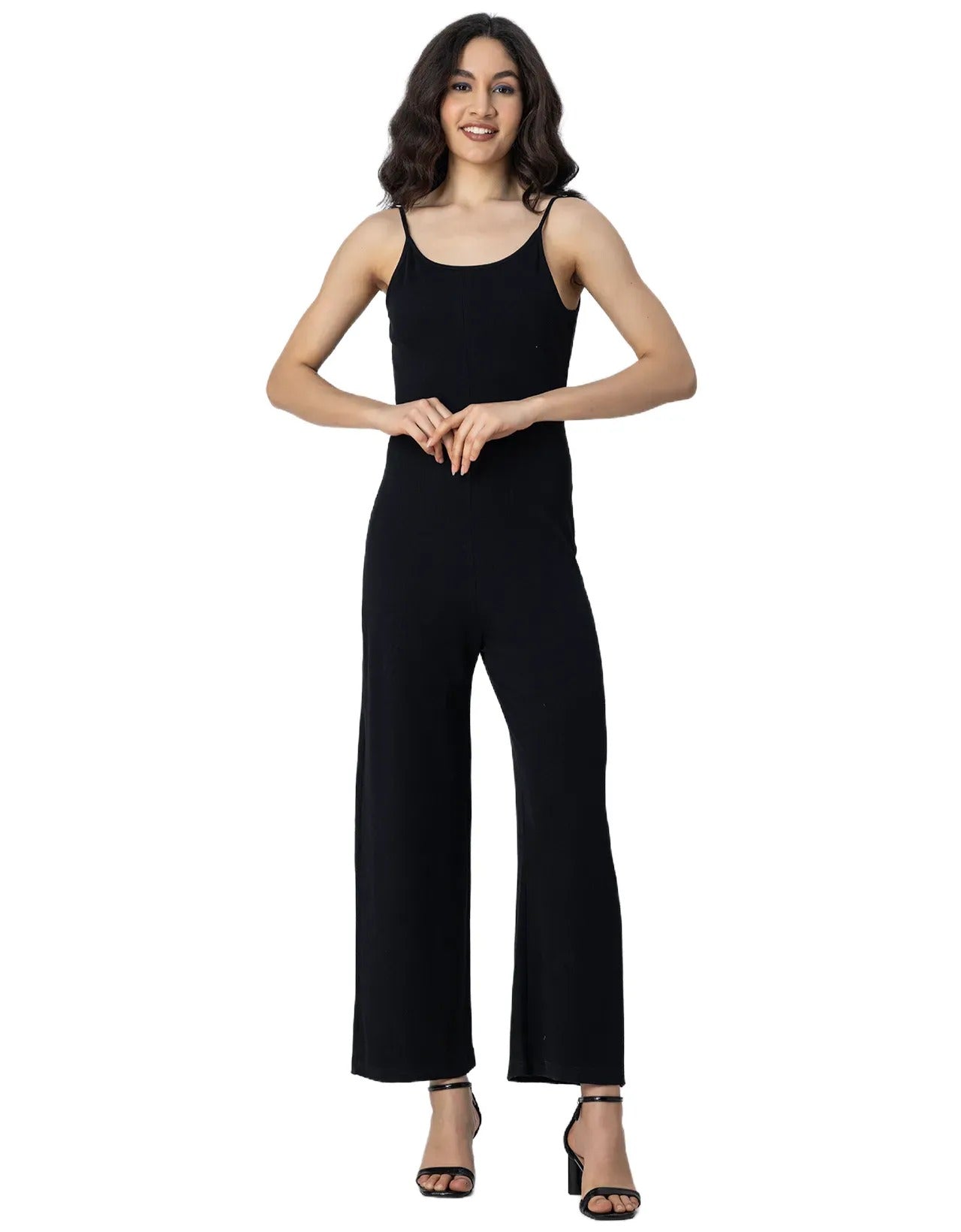 Knitted Wide Leg Jumpsuit For Women