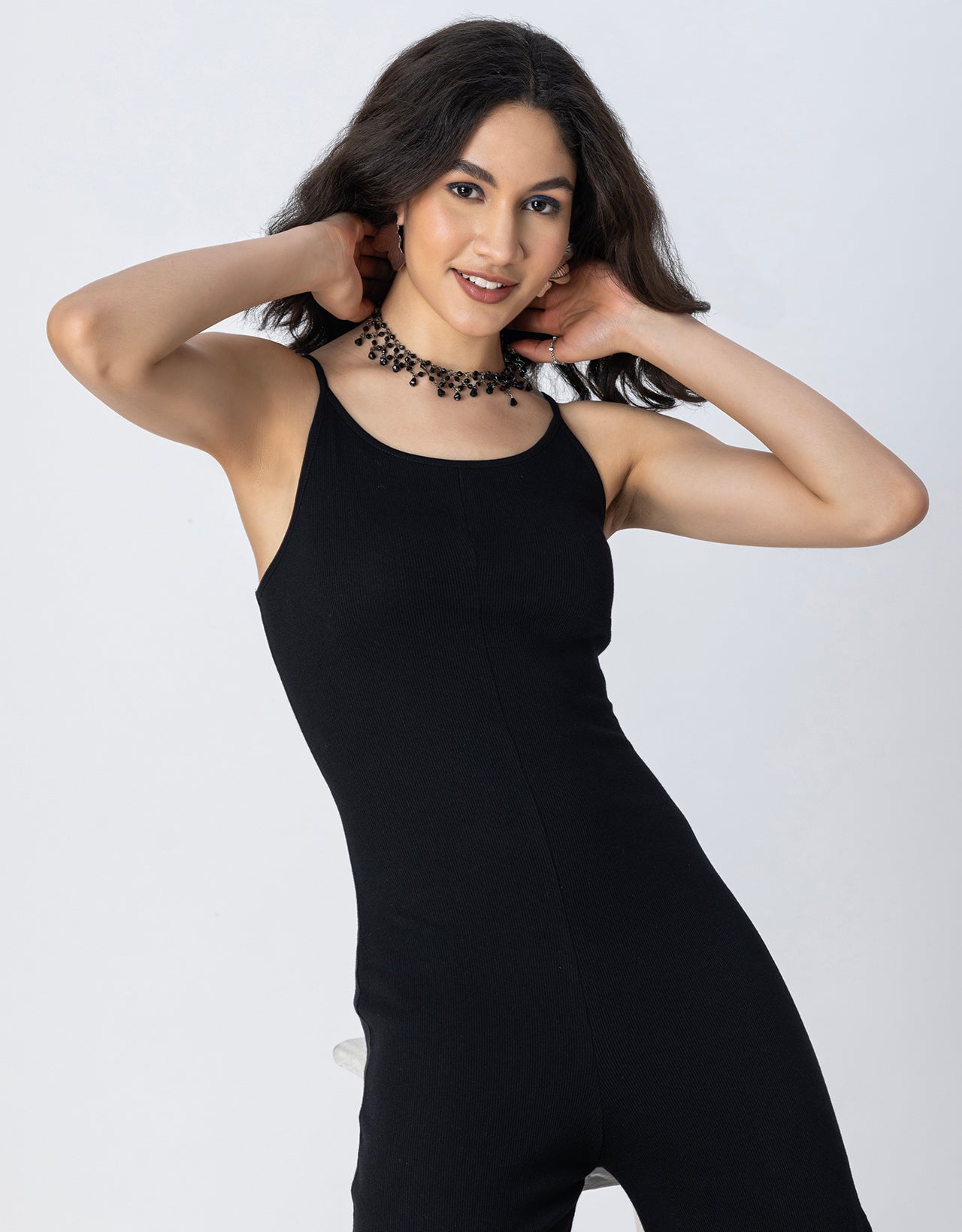 Knitted Wide Leg Jumpsuit For Women