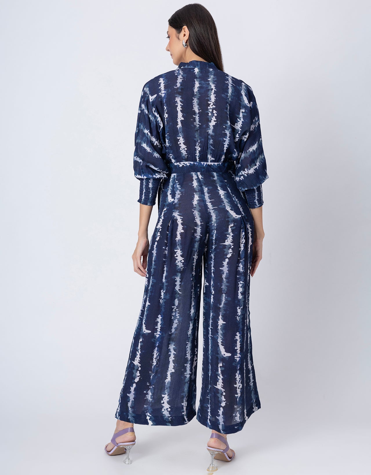 Long Sleeve Full Leg Printed Women's Jumpsuit Romper