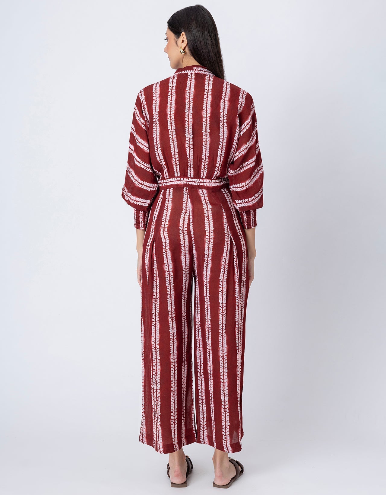 Long Sleeve Full Leg Printed Women's Jumpsuit Romper