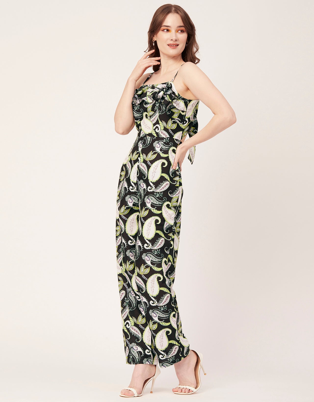 Frilled Jumpsuit, Poly Strap Romper