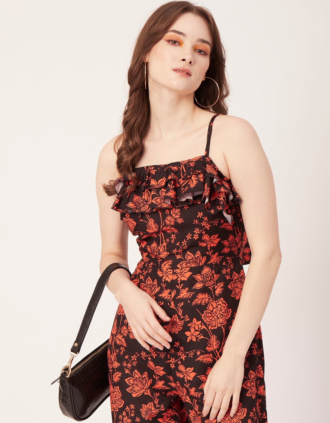 Frilled Jumpsuit, Poly Strap Romper