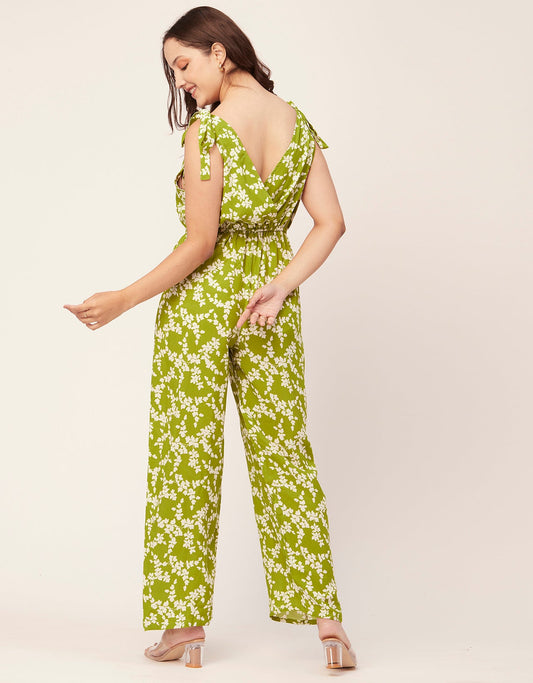 Sleeveless Tie-Up V-Neck Romper