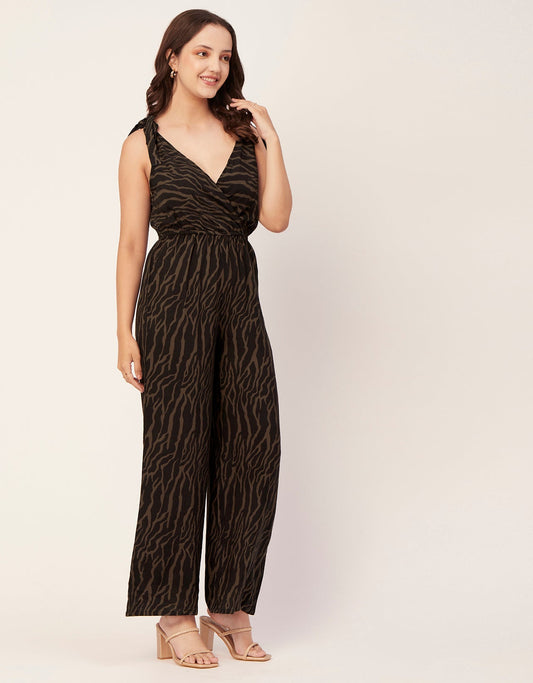 Sleeveless Tie-Up V-Neck Romper