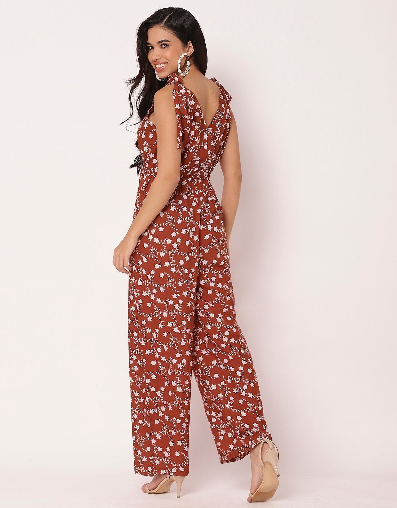 Sleeveless Tie-Up V-Neck Romper