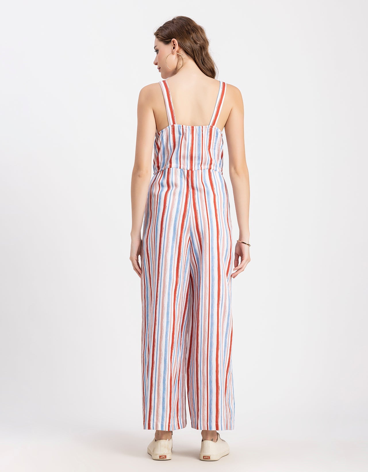 Shoulder Straps Full Leg Cotton Jumpsuit