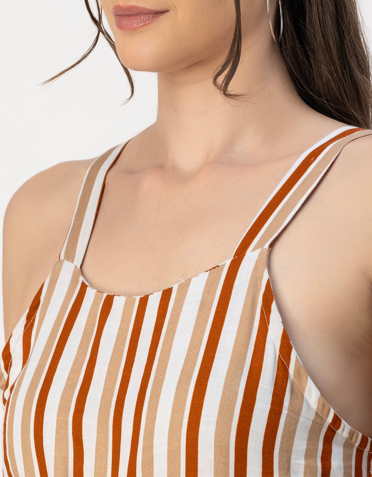 Shoulder Straps Full Leg Cotton Jumpsuit